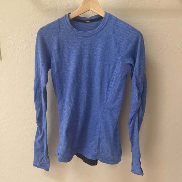 Lululemon Tops - Lululemon Rest Less Seamless Pullover Heathered Black First Release Running Top